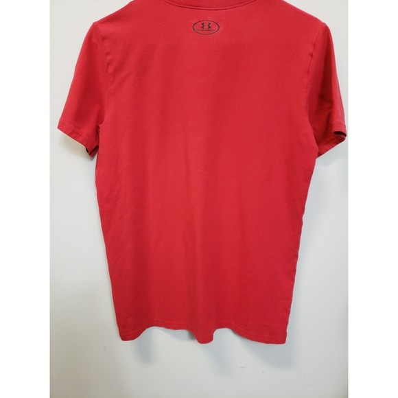 Under Armour Heat Gear Youth XL Loose “Full Time Job” Basketball Logo Red TShirt - Picture 6 of 6